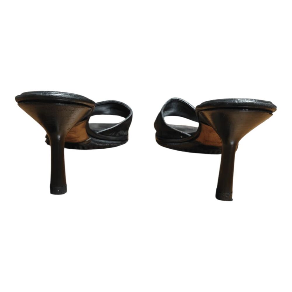 CHANEL Vintage Black CC Mules Size 7B - Picture 5 of 12